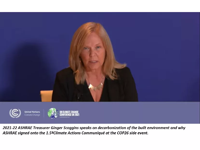 ASHRAE Addresses Climate Change Solutions at COP26