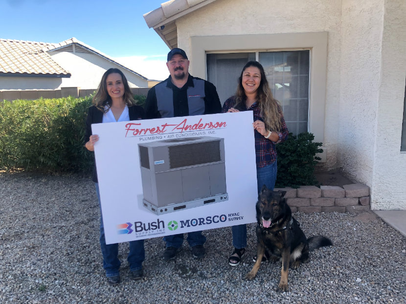 Forrest Anderson Plumbing and A/C Surprises Phoenix Veteran with Free A/C Unit