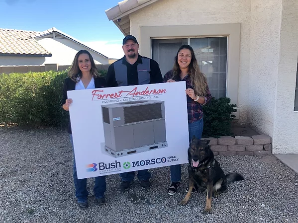 Forrest Anderson Plumbing and A/C Surprises Phoenix Veteran with Free A/C Unit