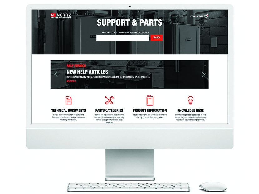 Noritz Launches New Support and Parts Website