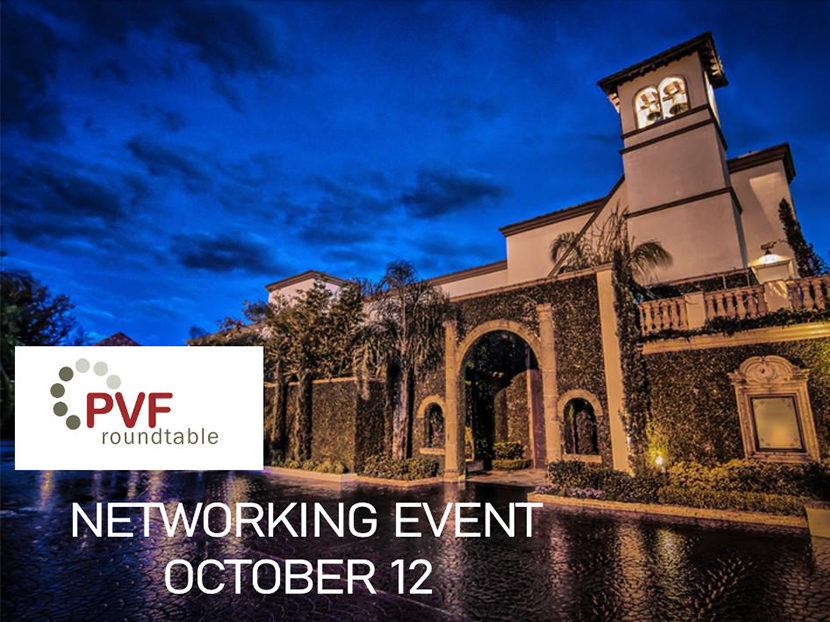 Registration Open for PVF Roundtable Quarterly Networking Meeting through Oct. 7