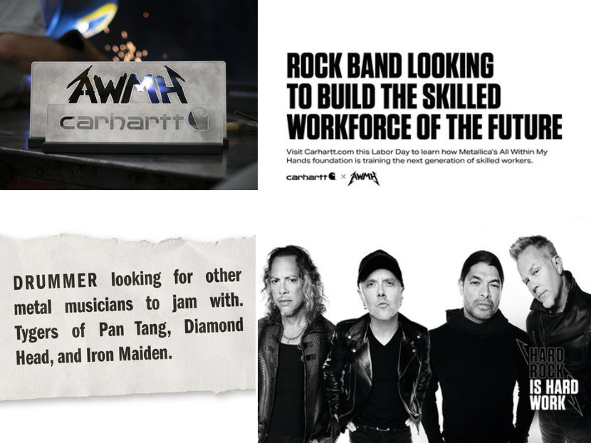 Carhartt and Metallica's All Within My Hands Foundation Reimagine 1981 "Musicians Wanted" Ad to Recruit Skilled Workers this Labor Day