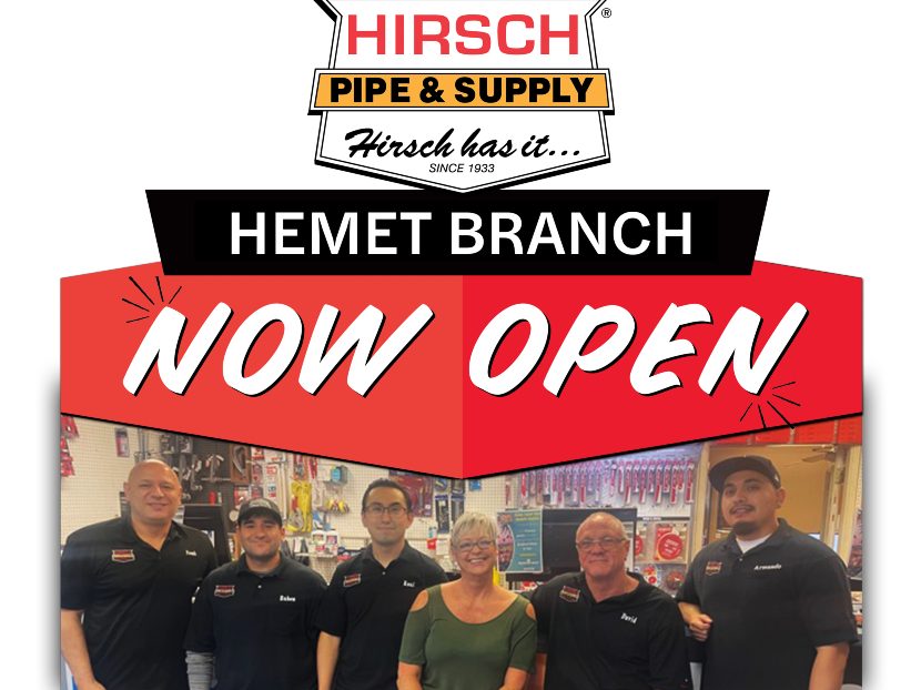 Hirsch Pipe & Supply Acquires Hemet Valley Pipe & Supply 20210914