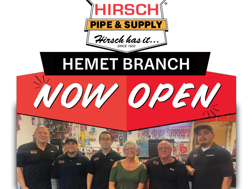 Hirsch Pipe & Supply Acquires Hemet Valley Pipe & Supply
