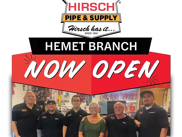 Hirsch Pipe & Supply Acquires Hemet Valley Pipe & Supply