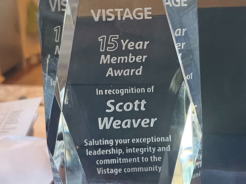 Vistage Recognizes APR Supply Co. President and CEO Scott Weaver for 15 Years of Membership.jpg