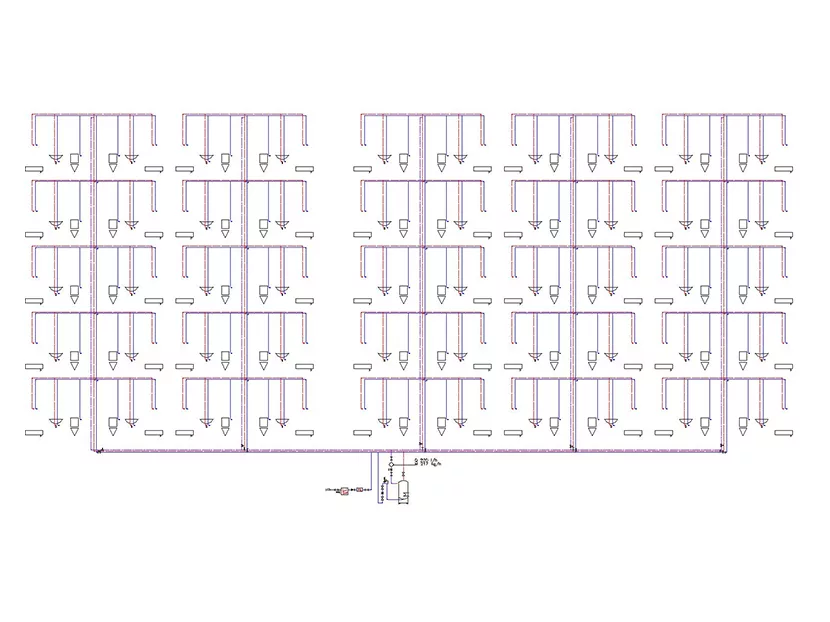 Fig 1.Example for hot water recirculation and balancing