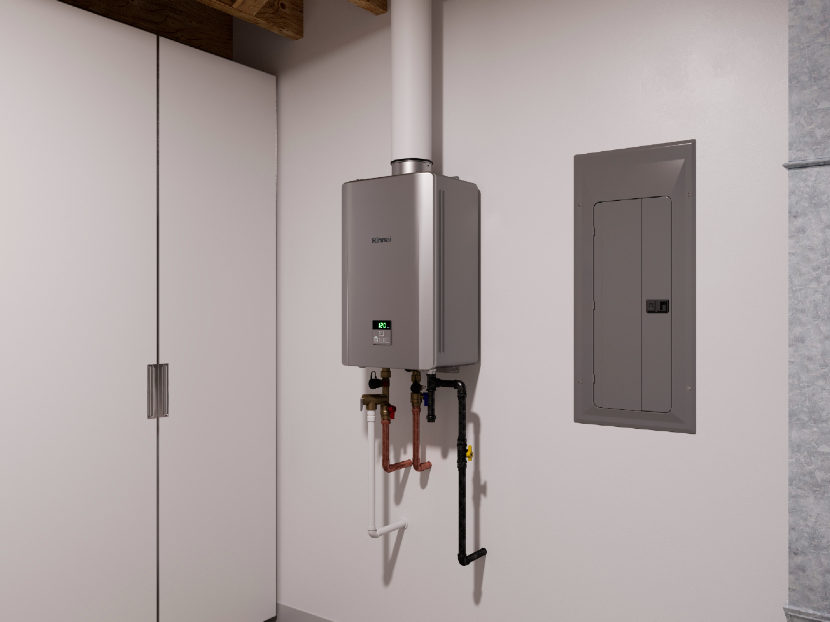 Rinnai RE Series Tankless Water Heater with Smart-Circ Intelligent Recirculation