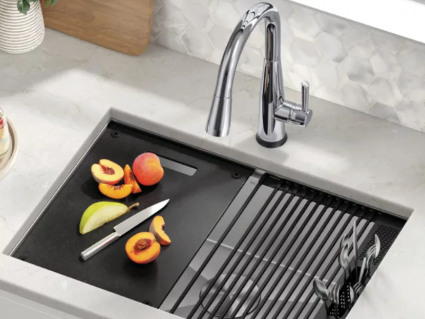 Delta Faucet Rivet Workstation Collection