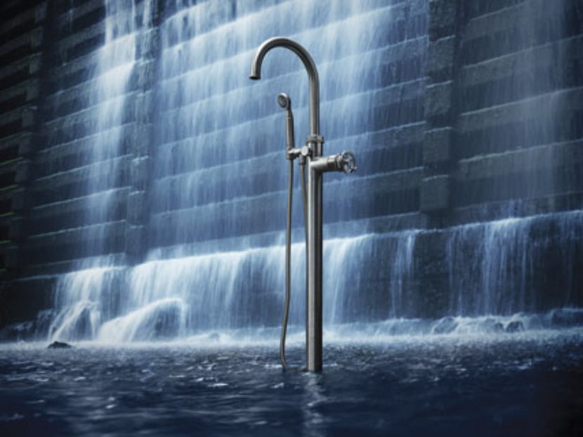 California Faucets High Flow Rate Single Handle Tub Filler ...