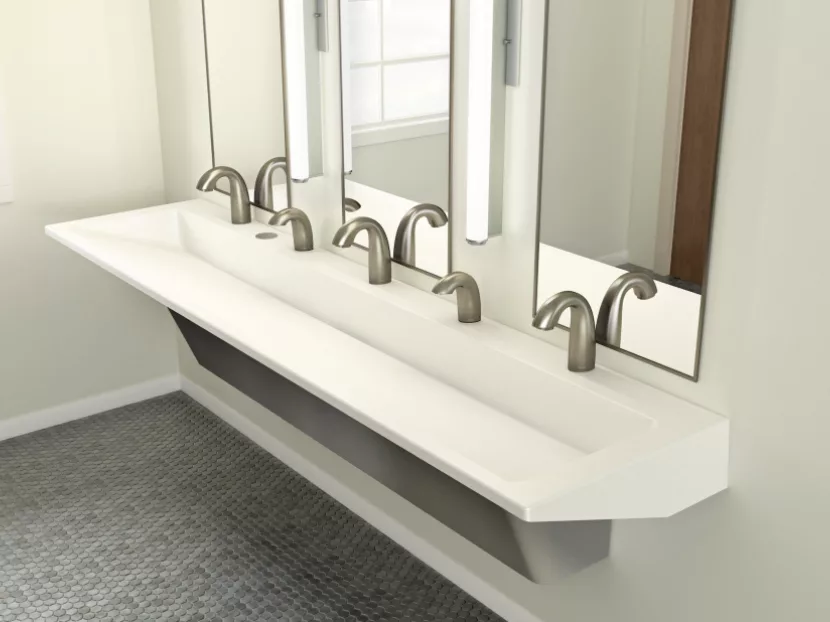 Bradley Verge Soap Dispenser and Faucet Sets 