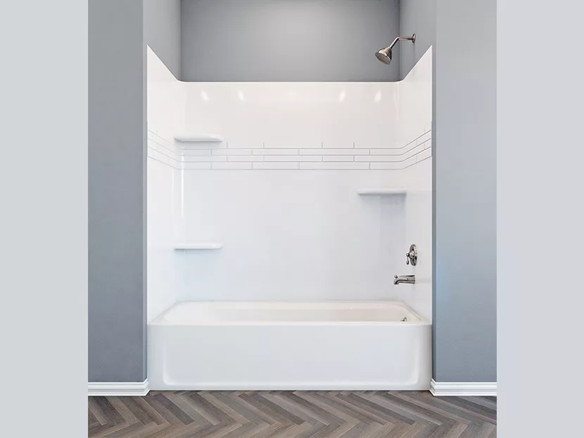 E.L. Mustee & Sons TOPAZ Premium Fiberglass Bathtub Wall