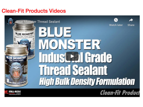 Blue Monster PHC Demonstration Videos from Clean-Fit Products, a Division of The Mill-Rose Company