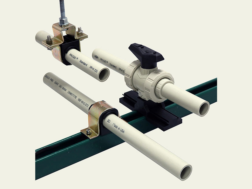 GF Piping Systems Stress Less Pipe and Valve Support System