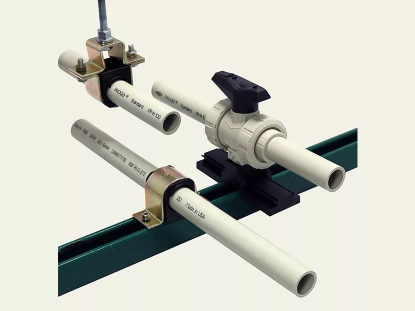 GF Piping Systems Stress Less Pipe and Valve Support System