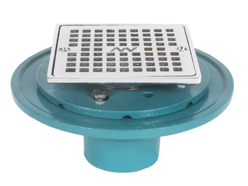 Matco-Norca No Hub Heavy Duty Shower Drain with Square Strainer