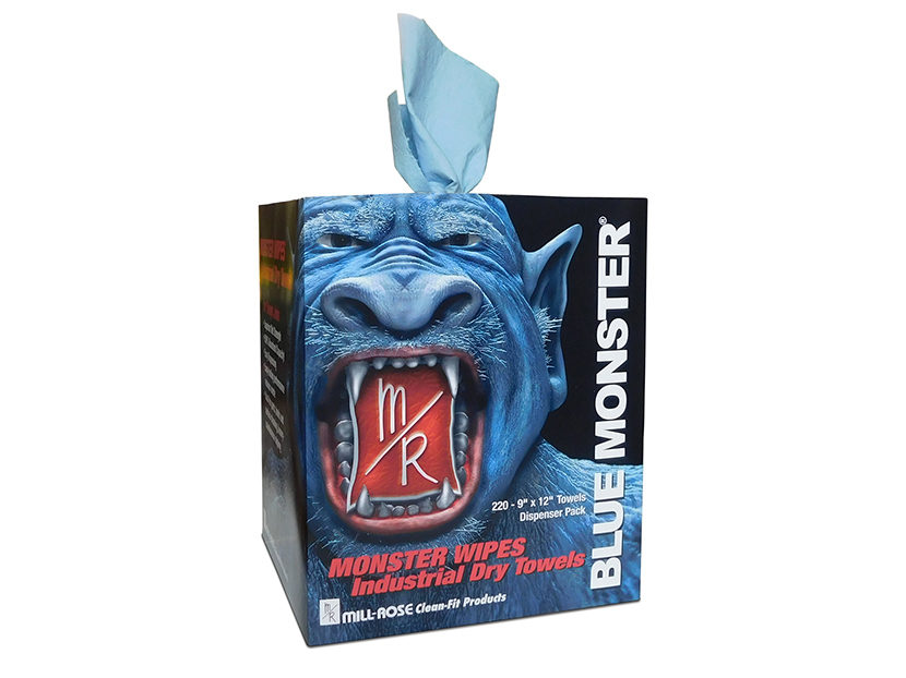 Blue Monster MONSTER WIPES from Clean-Fit Products, a Division of The Mill-Rose Co.