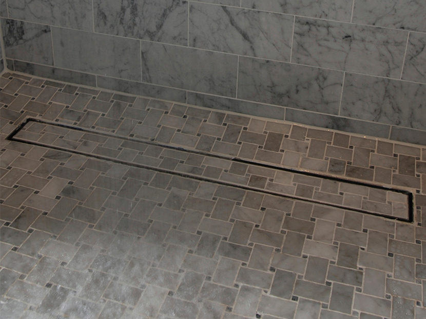 Luxe Linear Shower Drain Tile Insert, How To Tile A Shower Drain