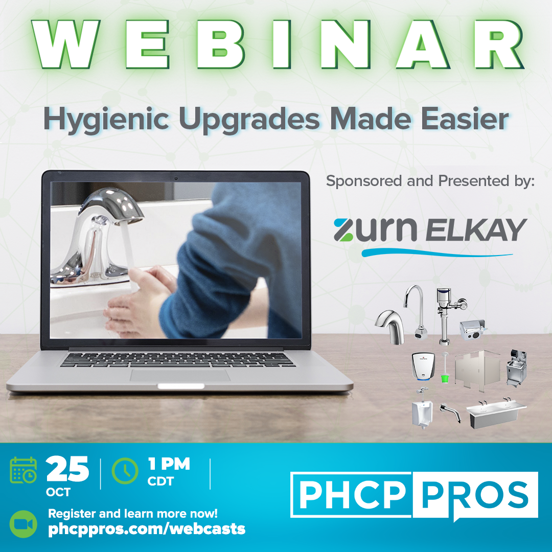 Zurn Elkay Water Solutions to Sponsor, Present PHCPPros Webinar on Hygienic Upgrades